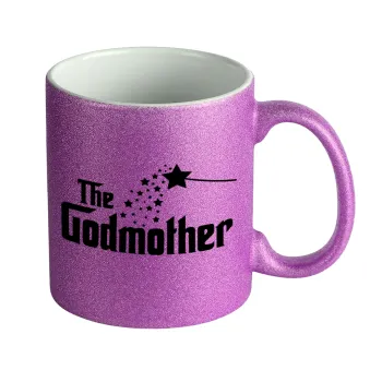 Fairy GodMother, Κούπα Μωβ Glitter που γυαλίζει, κεραμική, 330ml