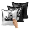 Μαξιλάρι καναπέ Μαγικό Μαύρο με πούλιες 40x40cm περιέχεται το γέμισμα