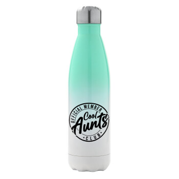 Cool Aunts club, Metal mug thermos Green/White (Stainless steel), double wall, 500ml