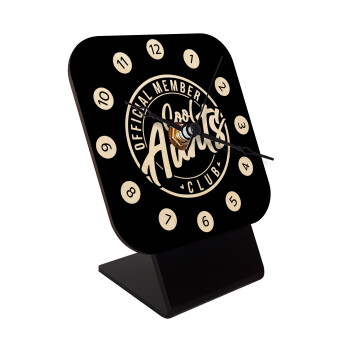 Cool Aunts club, Επιτραπέζιο ρολόι σε φυσικό ξύλο (10cm)