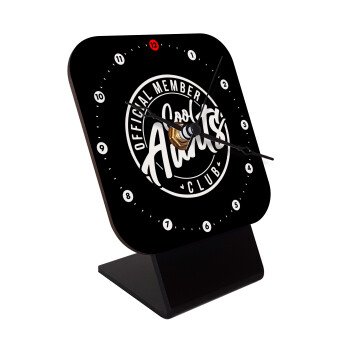 Cool Aunts club, Επιτραπέζιο ρολόι ξύλινο με δείκτες (10cm)