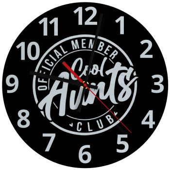Cool Aunts club, Ρολόι τοίχου γυάλινο (30cm)