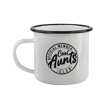 Cool Aunts club, Κούπα εμαγιέ με μαύρο χείλος 360ml