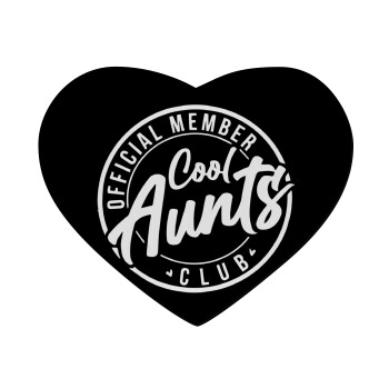 Cool Aunts club, Mousepad heart 23x20cm