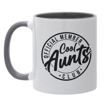 Cool Aunts club, Mug colored grey, ceramic, 330ml