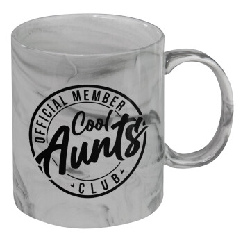 Cool Aunts club, Mug ceramic marble style, 330ml