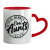 Mug heart red handle, ceramic, 330ml