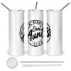 Tumbler stainless steel 600ml, with metal straw & cleaning brush
