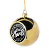 Golden Christmas tree ball ornament 8cm