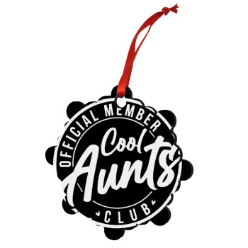 Cool Aunts club, Χριστουγεννιάτικο στολίδι snowflake ξύλινο 7.5cm