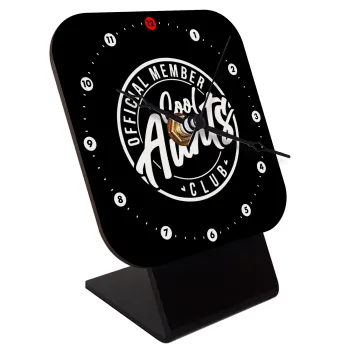 Cool Aunts club, Επιτραπέζιο ρολόι ξύλινο με δείκτες (10cm)