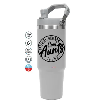 Cool Aunts club, GREY color, 890ml (30oz) stainless Steel Tumbler with Handle