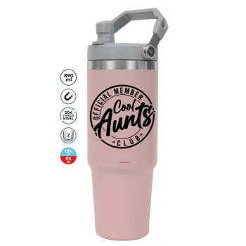 Cool Aunts club, Pink color, 890ml (30oz) stainless Steel Tumbler with Handle