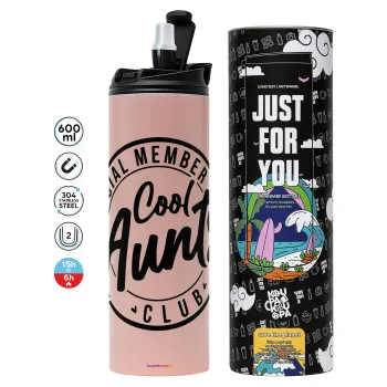 Cool Aunts club, Tumbler stainless steel PINK 600ml