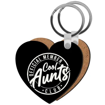 Cool Aunts club, Μπρελόκ Ξύλινο καρδιά MDF
