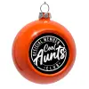 Orange Christmas tree ornament bauble 8cm