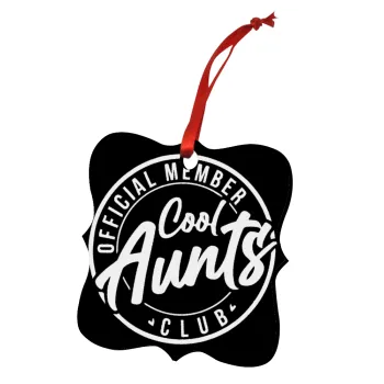 Cool Aunts club, Στολίδι Χριστουγεννιάτικο στολίδι polygon ξύλινο 7.5cm