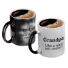 Color changing magic Mug, ceramic, 330ml when adding hot liquid inside, the black colour desappears (1 pcs)