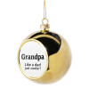 Golden Christmas tree ball ornament 8cm