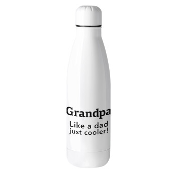 Grandpa, like a dad, just cooler, Μεταλλικό παγούρι θερμός (Stainless steel), 500ml