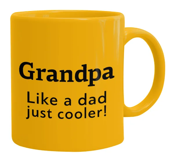 Grandpa — Κούπα, κεραμική κίτρινη, 330ml
