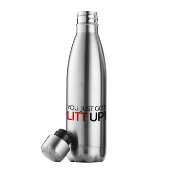 Suits You Just Got Litt Up! , Inox (Stainless steel) double-walled metal mug, 500ml
