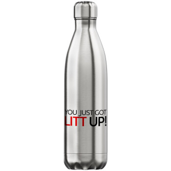 Suits You Just Got Litt Up! , Inox (Stainless steel) hot metal mug, double wall, 750ml