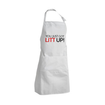 Suits You Just Got Litt Up! , Ποδιά Σεφ Ολόσωμη Ενήλικων (με ρυθμιστικά και 2 τσέπες)