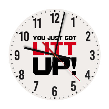 Suits You Just Got Litt Up! , Ρολόι τοίχου ξύλινο (30cm)