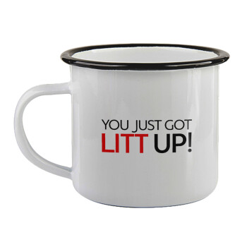 Suits You Just Got Litt Up! , Κούπα εμαγιέ με μαύρο χείλος 360ml