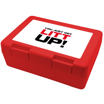 Suits You Just Got Litt Up! , Children's cookie container RED 185x128x65mm (BPA free plastic)