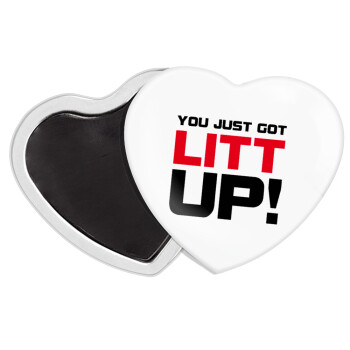 Suits You Just Got Litt Up! , Μαγνητάκι καρδιά (57x52mm)