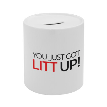 Suits You Just Got Litt Up! , Κουμπαράς πορσελάνης με τάπα