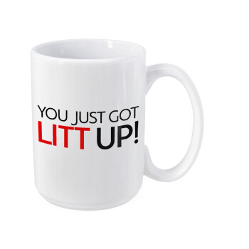 Suits You Just Got Litt Up! , Κούπα Mega, κεραμική, 450ml
