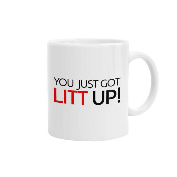Suits You Just Got Litt Up! , Ceramic coffee mug, 330ml (1pcs)