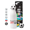 Soccer Metal mug thermos, double wall, 550ml