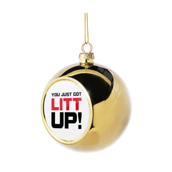 Suits You Just Got Litt Up! , Χριστουγεννιάτικη μπάλα δένδρου Χρυσή 8cm