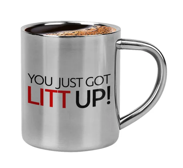 Suits You Just Got Litt Up! — Double-wall metal cup for espresso (220ml)