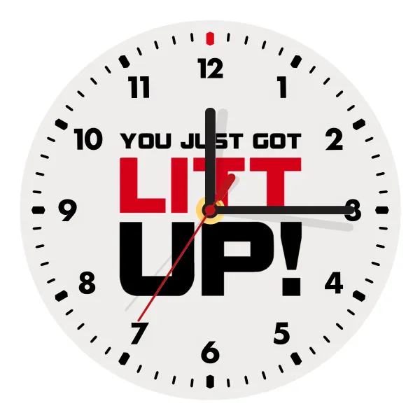 Suits You Just Got Litt Up! — Ρολόι τοίχου ξύλινο (20cm)