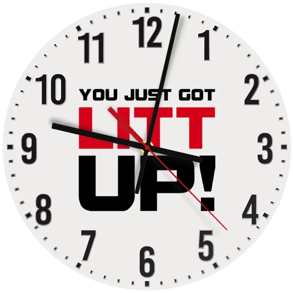Suits You Just Got Litt Up! — Ρολόι τοίχου ξύλινο 30cm
