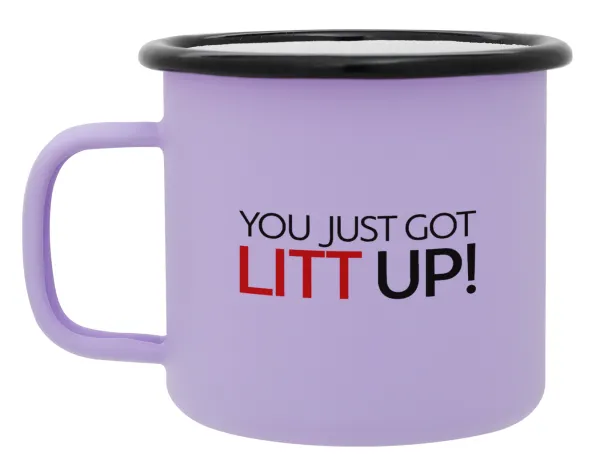 Suits You Just Got Litt Up! — Κούπα Μεταλλική εμαγιέ ΜΑΤ Light Pastel Purple 360ml