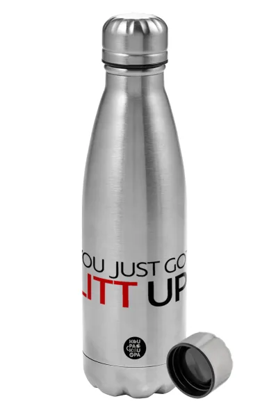 Suits You Just Got Litt Up! — Μεταλλικό παγούρι νερού, ανοξείδωτο ατσάλι, 750ml