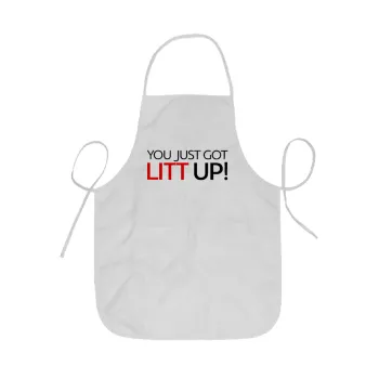 Suits You Just Got Litt Up! , Ποδιά Σεφ ολόσωμη κοντή  Παιδική (44x62cm)