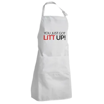 Suits You Just Got Litt Up! , Ποδιά Σεφ Ολόσωμη Ενήλικων (με ρυθμιστικά και 2 τσέπες)