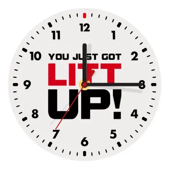 Suits You Just Got Litt Up! , Ρολόι τοίχου ξύλινο (20cm)