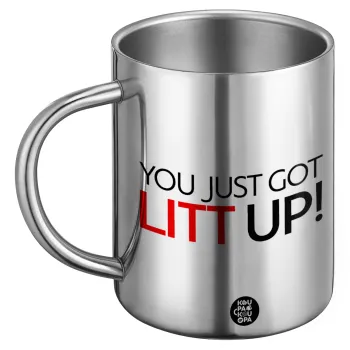 Suits You Just Got Litt Up! , Ανοξείδωτη Μεταλλική Κούπα 450ml - Διπλού Τοιχώματος