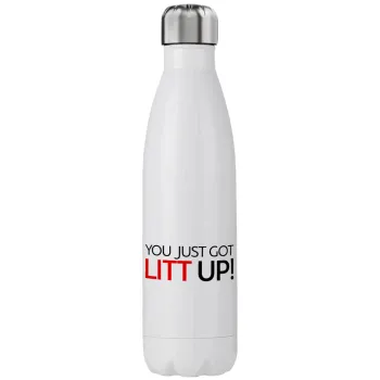 Suits You Just Got Litt Up! , Μεταλλικό παγούρι θερμός (Stainless steel), διπλού τοιχώματος, 750ml