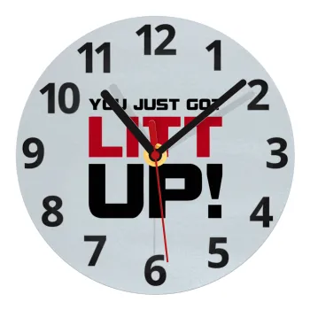 Suits You Just Got Litt Up! , Ρολόι τοίχου γυάλινο (20cm)