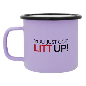 Suits You Just Got Litt Up! , Κούπα Μεταλλική εμαγιέ ΜΑΤ Light Pastel Purple 360ml