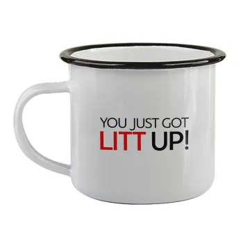 Suits You Just Got Litt Up! , Κούπα εμαγιέ με μαύρο χείλος 360ml